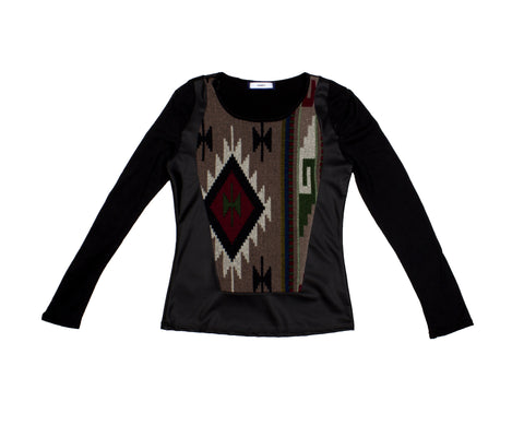 Black Pattern Knit